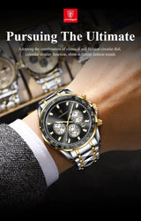 OVERFLY POEDAGAR Mens Watch Analog Chronograph Luxury wrist Watch For Men