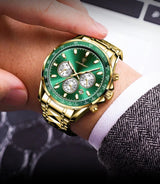 OVERFLY POEDAGAR Mens Watch Analog Chronograph Luxury wrist Watch For Men