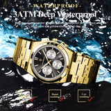 OVERFLY POEDAGAR Analog Chronograph Luxury wrist Watch for Men