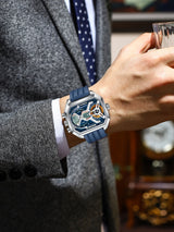 POEDAGAR Mens Dual Time Chronograph Luxury Watch Wrist Watch For Men Analog-Digital Watch