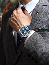 POEDAGAR Mens Dual Time Chronograph Luxury Watch Wrist Watch For Men Analog-Digital Watch