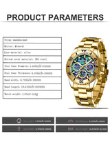 OVERFLY BIDEN Mens Watch Analog Chronograph Luxury wrist Watch for Men