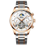 OVERFLY BIDEN MENS Automatic Skeleton Mechanical Multifunction wrist Watch For Men