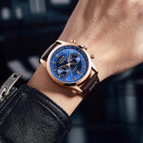 OVERFLY LIGE Analog Chronograph Watch For Men's-(89128-Blue)