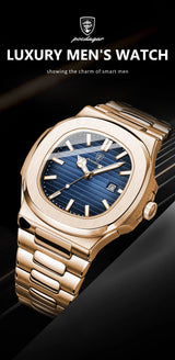 OVERFLY POEDAGAR Analog Luxury Rose Gold with Extra Brown Strap Watch For Men