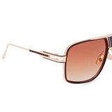 Hot Dashing Unisex Sunglasses (2405-Gold-Brown)