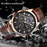 OVERFLY LIGE Mens Watch Analog Chronograph Luxury wrist Watch For Men