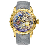 OVERFLY BIDEN Analog Dragon Dial Luxury Men's Watch (NOW IN INDIA)(BD-8041-Black-Gold)