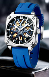OVERFLY BIDEN Unique Wheel Dial Automatic Skeleton Mechanical Luxury Men's Watch (NOW IN INDIA)