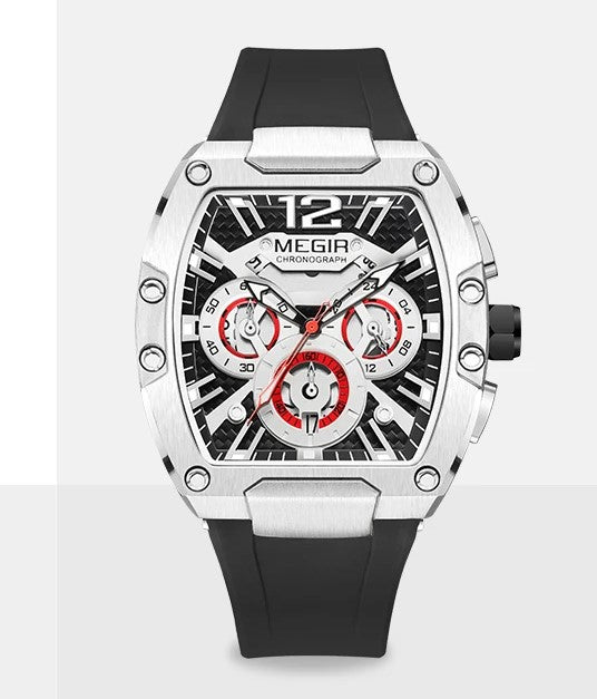 MEGIR Analog Chronograph with Date Display Military Analog Men's  Watch(8112-Silver)