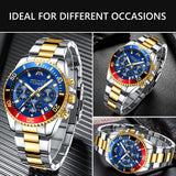 OVERFLY MEGALITH Luxury Chronograph Watch for Men's - NOW IN INDIA (6381-Red)