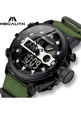OVERFLY Analog Digital Chronograph Dual Time watch For-Men (NOW IN INDIA) MEGALITH 8051 Black-Green