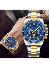 OVERFLY BIDEN Mens Watch Analog Chronograph Luxury wrist Watch for Men