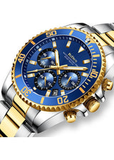 OVERFLY BIDEN Mens Watch Analog Chronograph Luxury wrist Watch for Men