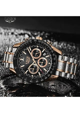 Overfly LIGE Chronograph Luxury Men's Watch NOW IN INDIA)-Black