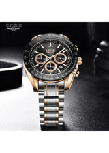 Overfly LIGE Chronograph Luxury Men's Watch NOW IN INDIA)-Black