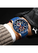 Overfly MINI FOCUS Blue Chronograph Watch For-Men(0244-Blue)