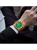 OVERFLY MINI FOCUS Gold-Green Chronograph Luxury Men's Watch (NOW IN INDIA)