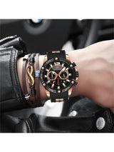 Overfly MINI FOCUS Sports Chronograph Watch For-Men(349-Black)