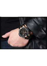 OVERFLY Megir Analog Chronograph Watch For-Men (2050-Gold)