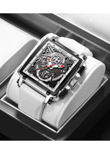 OVERFLY LIGE NOW IN INDIA - Rectangle Dial Men's Analog Chronograph Watch (White)
