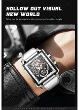 OVERFLY LIGE NOW IN INDIA - Rectangle Dial Men's Analog Chronograph Watch (White)