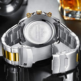 OVERFLY BIDEN Mens Watch Analog Chronograph Luxury wrist Watch for Men