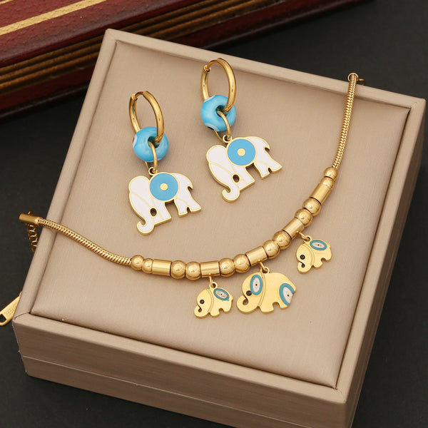 OVERFLY Jewellery Luxury Combo Set For Ladies(18K Gold Plated)