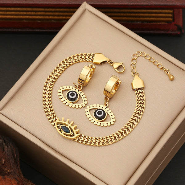 OVERFLY Jewellery Luxury Combo Set For Ladies(18K Gold Plated)