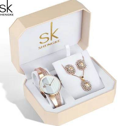 OVERFLY SHENGKE Analog Watch with Jewellery Combo Set For Ladies