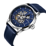 OVERFLY OUBAOER Automatic Skeleton Mechanical Luxury wrist Watch For Men