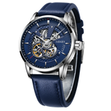 OVERFLY OUBAOER Automatic Skeleton Mechanical Luxury wrist Watch For Men