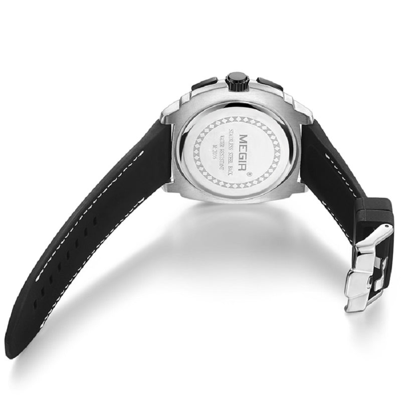 MEGIR Sports Chronograph Watch For-Men(NOW IN INDIA)-2056-Silver