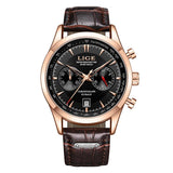 OVERFLY LIGE Analog Chronograph Watch For Men's-(89128-Black)