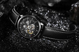 OVERFLY OUBAOER Automatic Skeleton Mechanical Luxury wrist Watch For Men