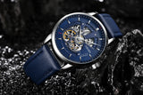 OVERFLY OUBAOER Automatic Skeleton Mechanical Luxury wrist Watch For Men