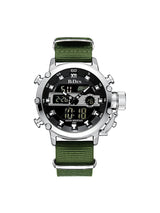 OVERFLY BIDEN Mens Dual Time Chronograph Luxury Wrist Watch For Men Analog-Digital Watch