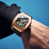 ONOLA Mens Watch Automatic Mechanical Skeleton Dial Luxury wrist Watch For Men Analog Watch - For Men