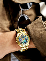 OVERFLY BIDEN Mens Watch Analog Chronograph Luxury wrist Watch for Men