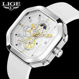 OVERFLY LIGE Luxury Square Dial Men's Analog Chronograph Watch (NOW IN INDIA)-White