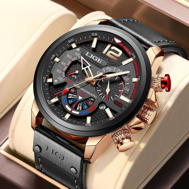 OVERFLY LIGE Analog Chronograph Luxury with Date Display Analog