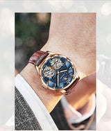 AILANG Mens Watch Automatic Chronograph Mechanical Skeleton Luxury wrist Watc For Men