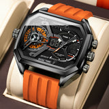 POEDAGAR Mens Dual Time Chronograph Luxury Watch Wrist Watch For Men Analog-Digital Watch