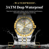 OVERFLY POEDAGAR Mens Analog Multifunction Luxury Wrist Watch for Men