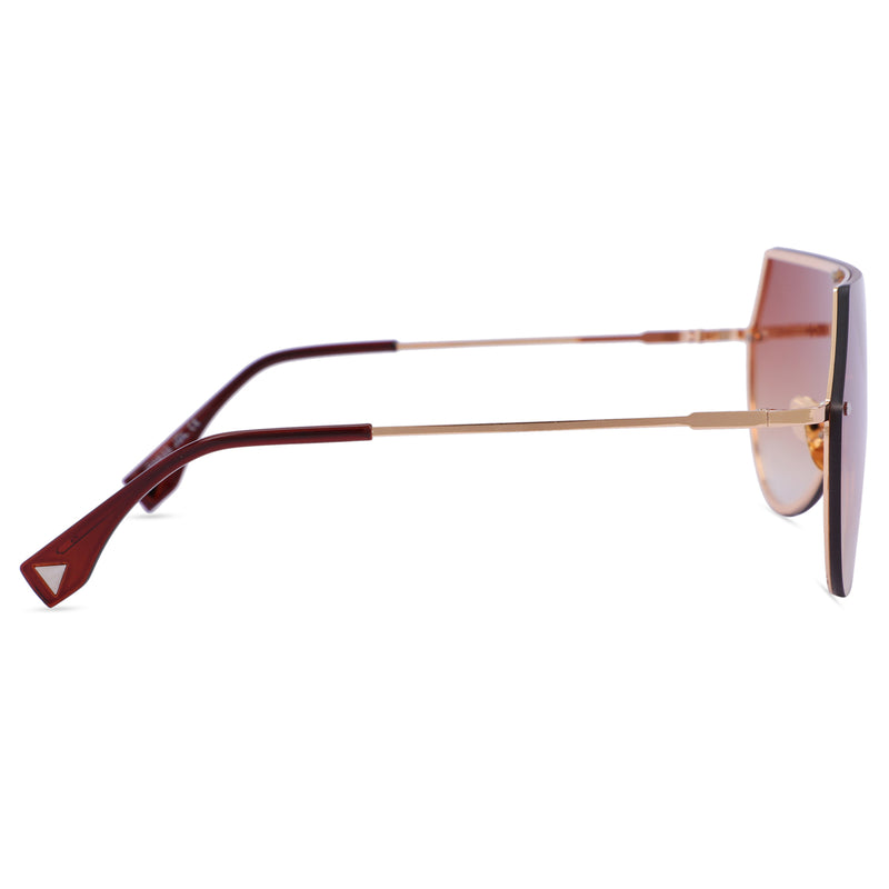 Super Cool American Unisex Sunglasses (6633-Gold-Brown)