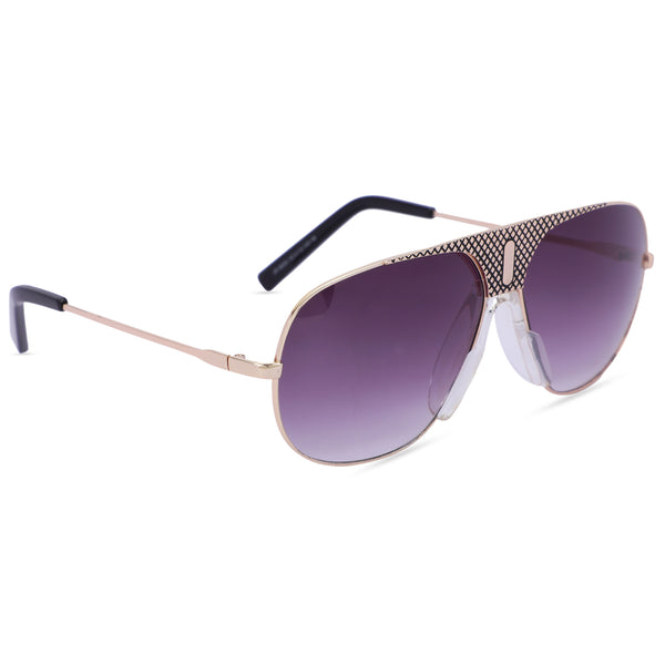 The Phantom Stylish Unisex Sunglasses (6656-Gold-Purple)