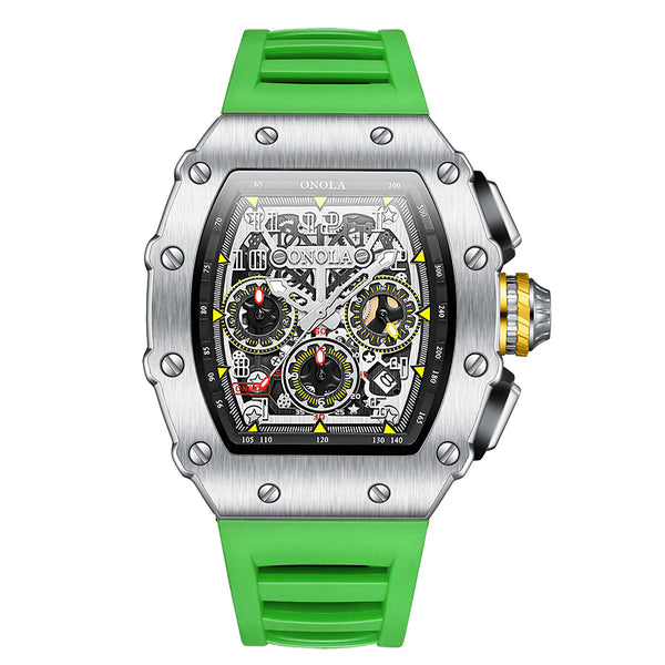 OVERFLY Onola Unique Dial Chronograph Luxury Men's Watch (NOW IN INDIA)6826-Green