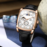 OVERFLY Onola Automatic Skeleton Mechanical Unique Dial Luxury wrist Watch For Men