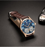 AILANG Mens Watch Automatic Chronograph Mechanical Skeleton Luxury wrist Watc For Men