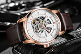 OVERFLY OUBAOER Automatic Skeleton Mechanical Luxury wrist Watch For Men